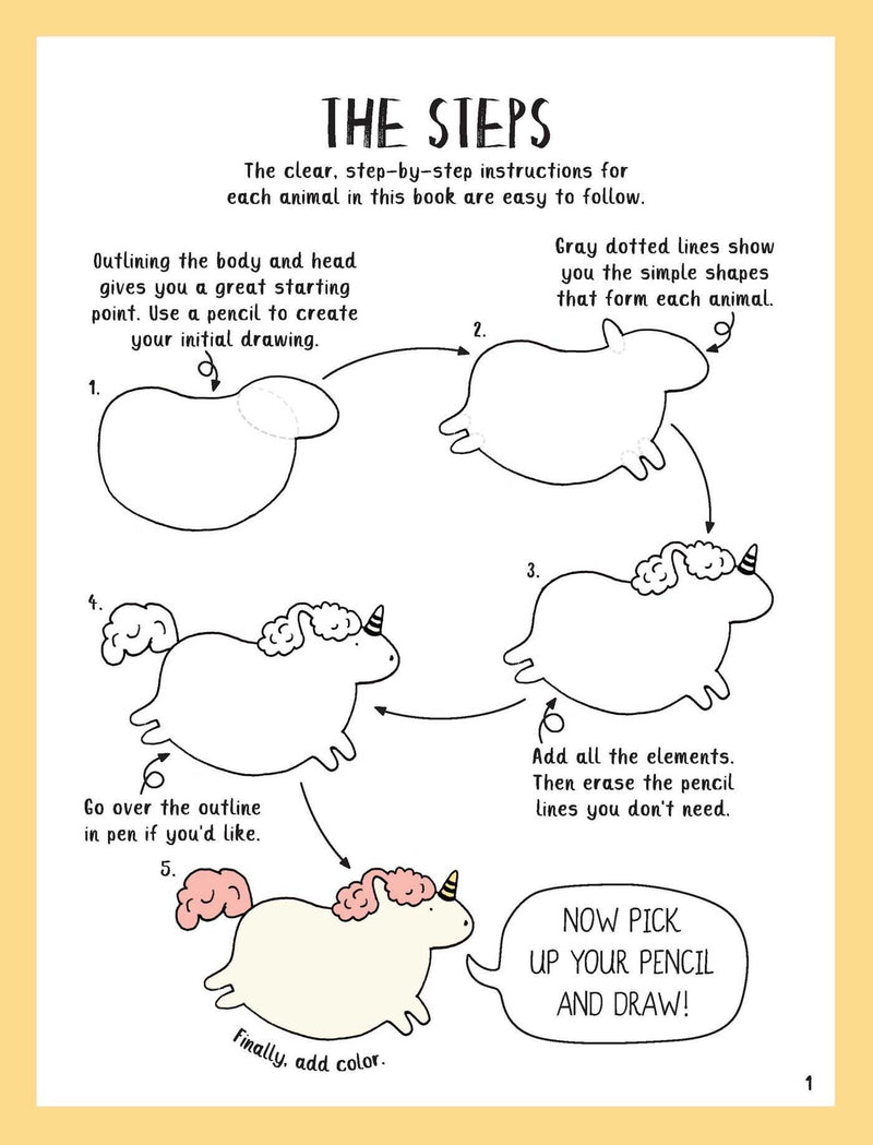 How to Draw a Unicorn and Other Cute Animals with Simple Shapes in 5 Steps (Drawing with Simple Shapes)