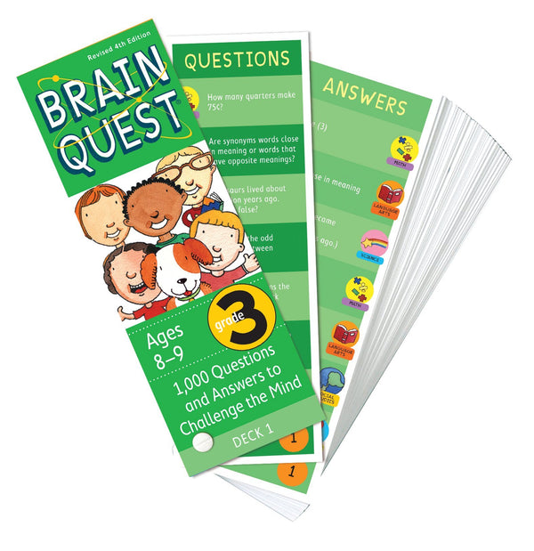 Brain Quest 3rd Grade Q&A Cards: 1000 Questions and Answers to Challenge the Mind. Curriculum-Based! Teacher-Approved! (Fourth Edition, Revised) (Brain Quest Decks)