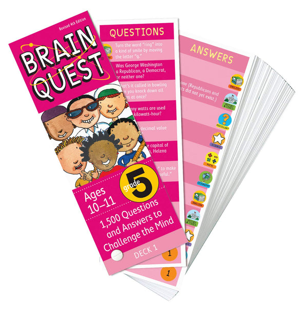 Brain Quest 5th Grade Q&A Cards: 1,500 Questions and Answers to Challenge the Mind. Curriculum-based! Teacher-approved! (Brain Quest Decks)