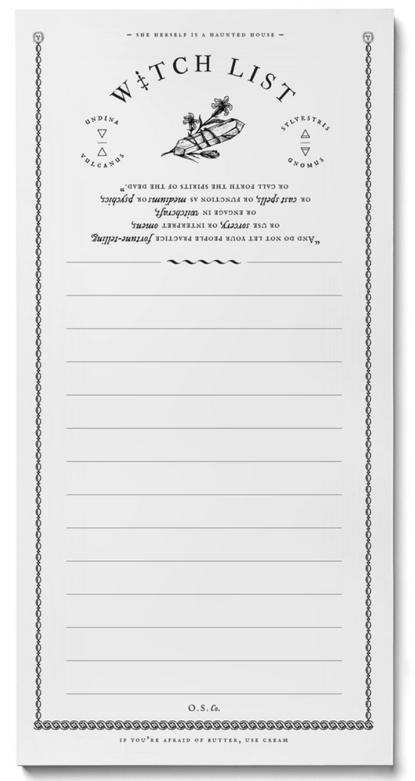 Witch List Market Pad