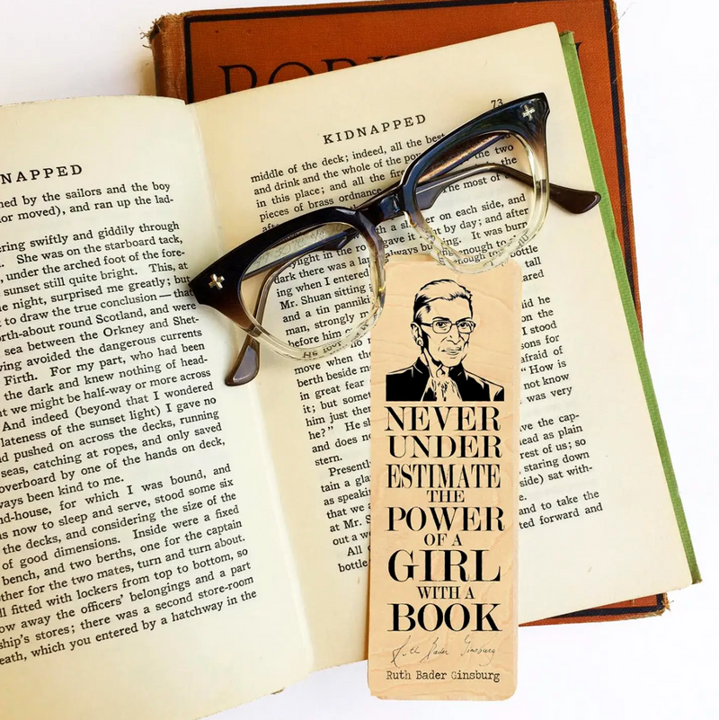 Ruth Bader Ginsberg "Power of a girl with a book" Bookmark