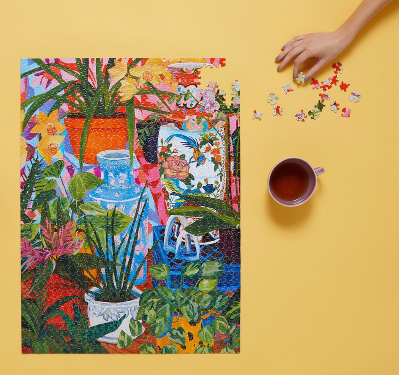 Tropical Vases Floral Still Life | 1000 Piece Jigsaw Puzzle