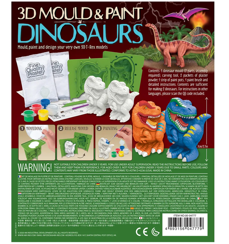 3D Mould & Paint Dinosaurs-Arts & Crafts for Kids
