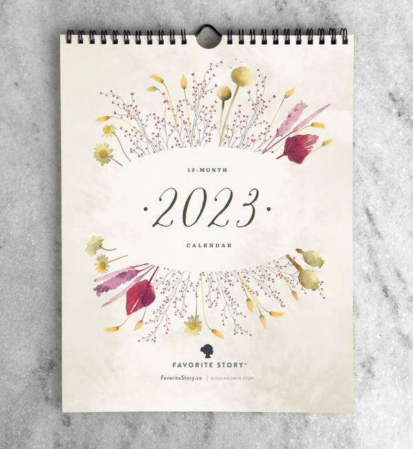 2023 Field Flowers Monthly Wall Calendar