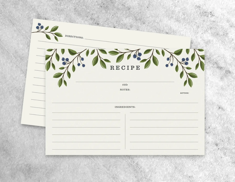 Wild Berries Recipe Cards - Set of 12