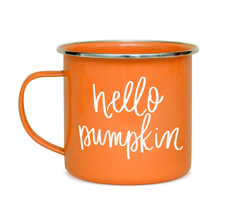Hello Pumpkin - Orange Campfire Coffee Mug - 18 oz