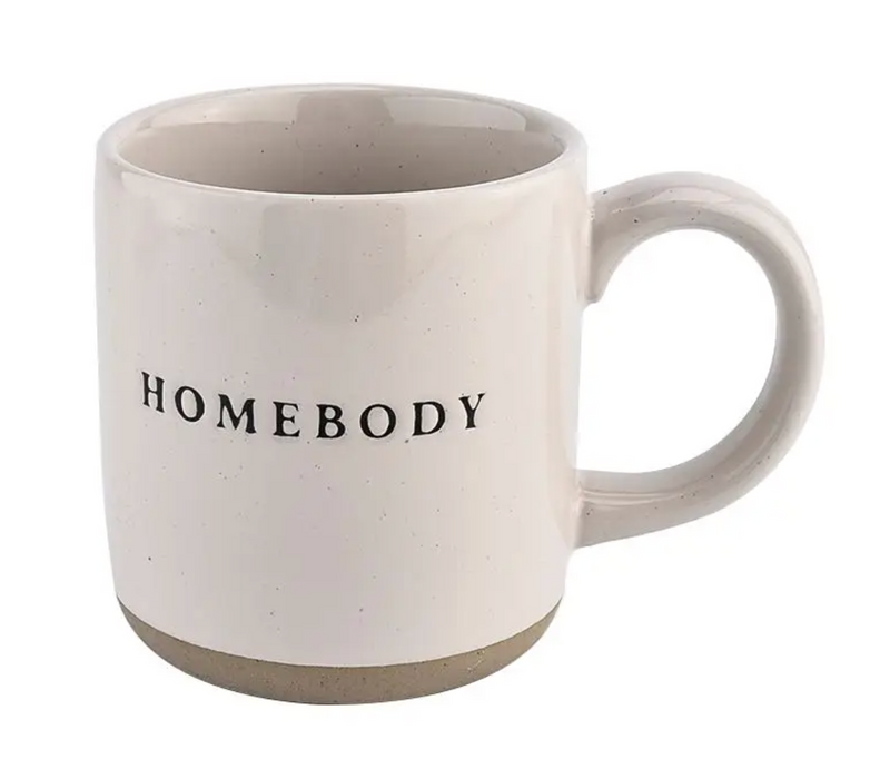 Homebody - Cream Stoneware Coffee Mug - 14 oz