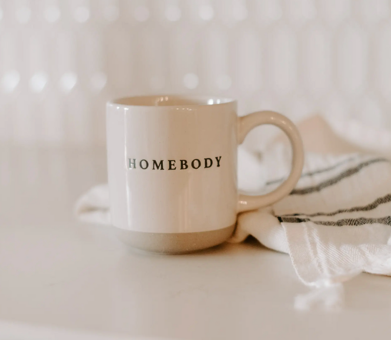 Homebody - Cream Stoneware Coffee Mug - 14 oz