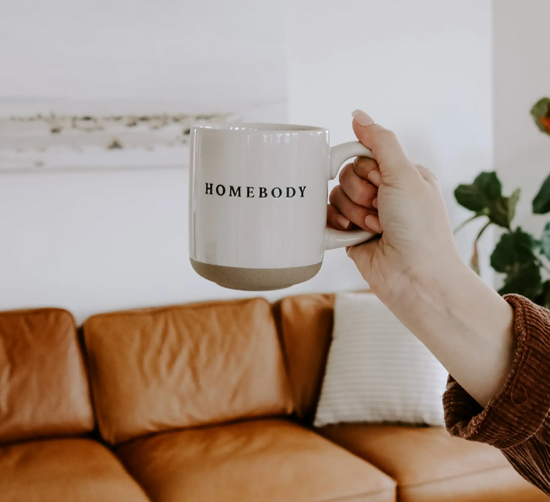 Homebody - Cream Stoneware Coffee Mug - 14 oz