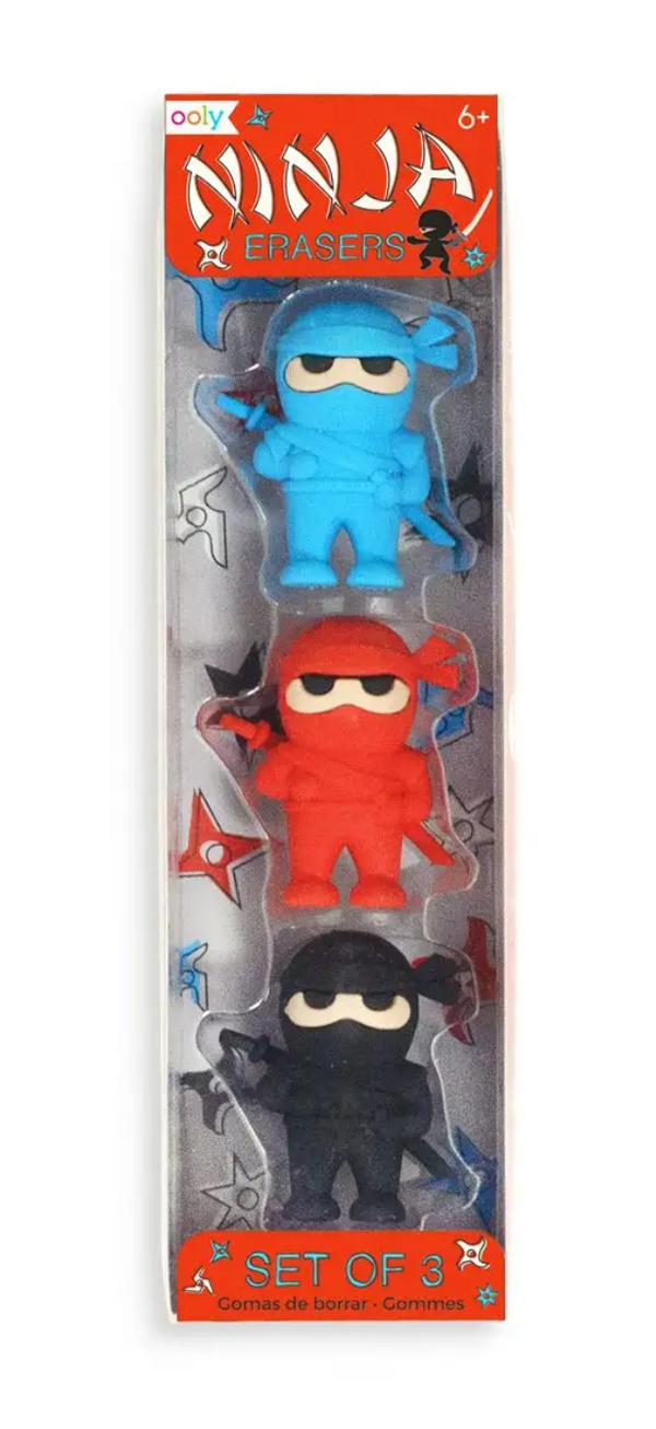 Ninja Erasers - Set of 3